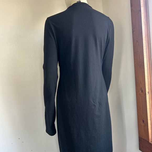 SHEIN Black Asymmetrical Long Sleeve dress or long Top L - Picture 4 of 8